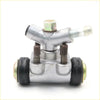 Silver metal 3/4 inch rear wheel brake cylinder with black rubber seals and bolts for Nissan Datsun 520 521 1965-1972