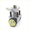 Silver metal 3/4 inch rear wheel brake master cylinder with yellow black cap and clear knob for nissan datsun 520 521