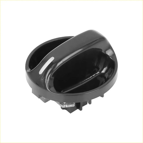 Black glossy plastic ac climate control knob with smooth curve and mounting bracket for toyota tundra 2000-2006