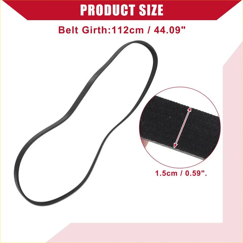 Black rubber serpentine belt 1.5cm wide 112cm girth for toyota t100 1995-1998 mechanical use