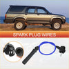 Blue-coated spark plug wire with black plastic connector for ignition coil cables compatible with toyota 4runner pickup