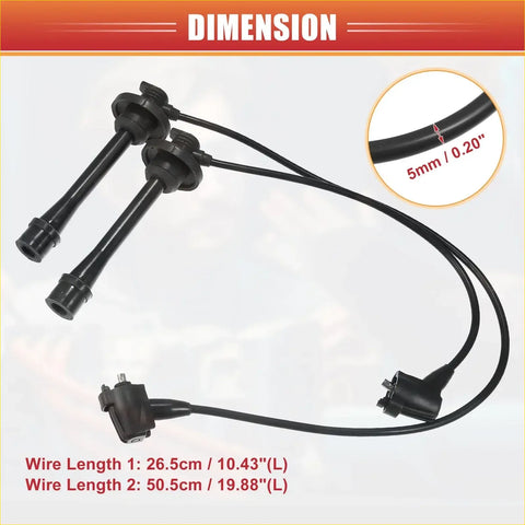 3 x Spark Plug Wire Ignition Coil Cables for Toyota (No. - Fuel &