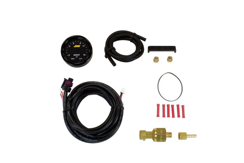 AEM 30-0309 X-Series Pressure Gauge 0~15psi. Black Bezel