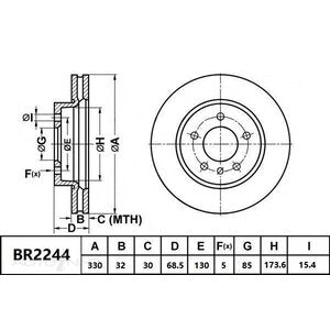 Bendix Brake Rotor - BR2244L-ULT