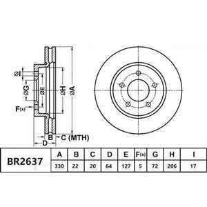 Bendix Brake Rotor - BR2637-ULT4WD