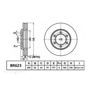 Bendix Brake Rotor - BR623-ULT4WD
