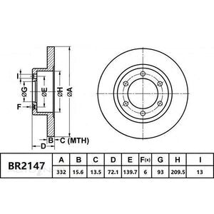 Bendix Brake Rotor - BR2147-ULT4WD