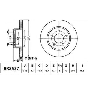 Bendix Brake Rotor - BR2537-ULT4WD