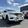 White mazda bt-50 with 304 stainless steel chrome nudge bar roof rack and bull bar for 2012-2020 models