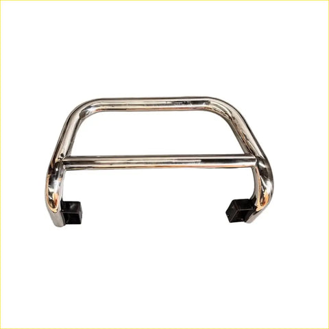 Shiny chrome finished 304 stainless steel nudge bar with black rubber end caps for mazda bt 50 2021 gsx