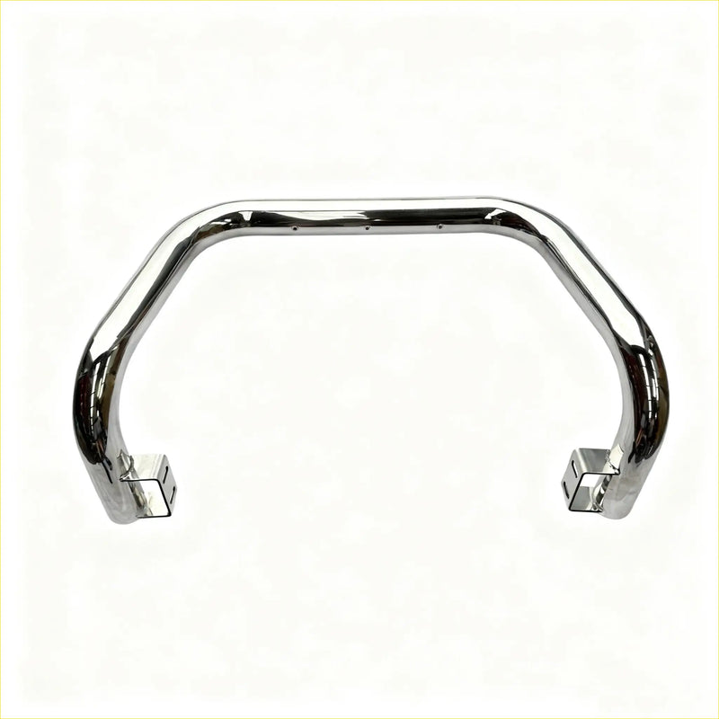 Chrome finished u-shaped 304 stainless steel nudge bar with squared end caps for mitsubishi triton 2005-2015
