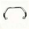 Chrome finished metal nudge bar with sleek curved design and square end caps for mitsubishi triton 2005-2015