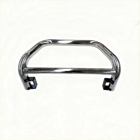 Chrome finished 304 stainless steel nudge bar for nissan navara d40 2005-2015 with black mounting brackets