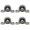 8 / 10 / 12 / 20mm Inner Diameter 4x Ball Bearing Pillow Block Zinc Alloy Metal Suitable