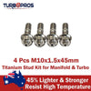 Manifold & Turbo 4 Pcs M10X1.5X45Mm Titanium Stud Kit