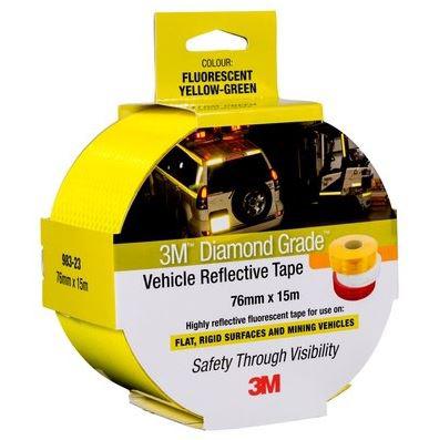 3M Diamond Grade Reflective Tape Fluro Yellow-Green 50mm