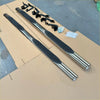 4 inch oval stainless steel running board with chrome finish black rubber grip pads and mounting brackets for d max double cab
