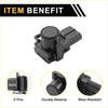 Black plastic backup parking sensor with cylindrical head and rectangular connector for toyota tundra 2007-2013 back side