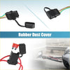 Black rubber dust cover for 4-pin trailer wiring harness connector for 2019-2020 toyota rav4 shown from back side