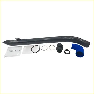 Black rubber intake tube with blue silicone fittings and metal parts for 4 inch satin black stainless steel snorkel kit fit for isuzu d-max 2020-on