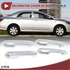 Set of four chrome finished silver tone abs car door handle covers for toyota rav4 2019 to 2024