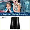 Four black car pillar window trim covers for toyota tundra 2007-2020 made of durable material shown from back side