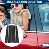 Black carbon fiber textured car door sill protectors for toyota tundra 2007-2020 shown from back side