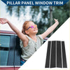 Black textured carbon fiber pillar panel window trim strips for toyota tundra 2007-2020 car pillar covers
