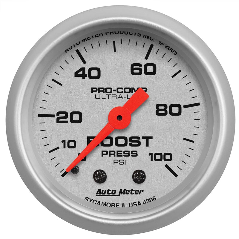AutoMeter Ultra-Lite 2-1/16in Boost Gauge AU4306