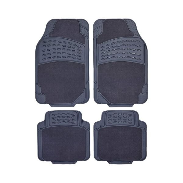 Carfit Mats Floor Carpet/Rubber Grey 4Pce 447008G