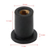 Fairing & Screen Fixing Pack of 10 - 8mm Hole M4 Rubber Well Nuts Wellnuts