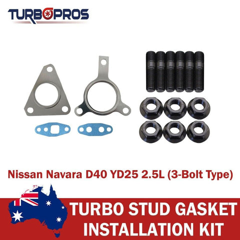 Nissan Navara D40 YD25 2.5L 3-Bolt Turbo Installation Stud & Gasket Kit