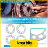 Silver metallic 6mm wheel spacers with six holes 6x139.7 pcd 6 studs for hilux and land cruiser vehicles