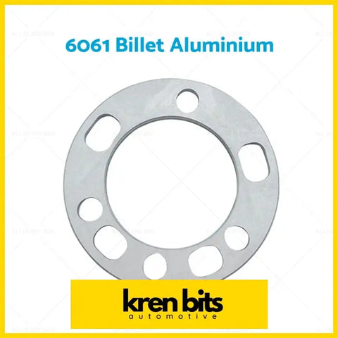 Silver 6061 billet aluminum 6mm wheel spacer with machined finish and 6x139.7 pcd for hilux land cruiser