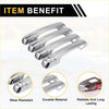 Chrome silver exterior door handle covers for Toyota 4Runner 2010-2019 with a sleek polished metallic finish