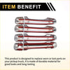 Set of four chrome silver exterior door handle covers with red accent stripes for toyota 4runner 2010 to 2019