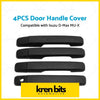 Black plastic door handle cover trims 4pcs for isuzu d-max dmax mu-x designed to protect and style door handles