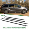 Black weatherstrip window seal for toyota sienna 4pcs with mounting hardware for 2003-2010 models