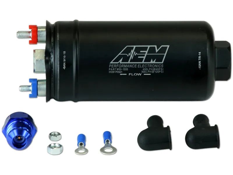 AEM 50-1005 400lph Inline High Flow Fuel Pump w/-10AN