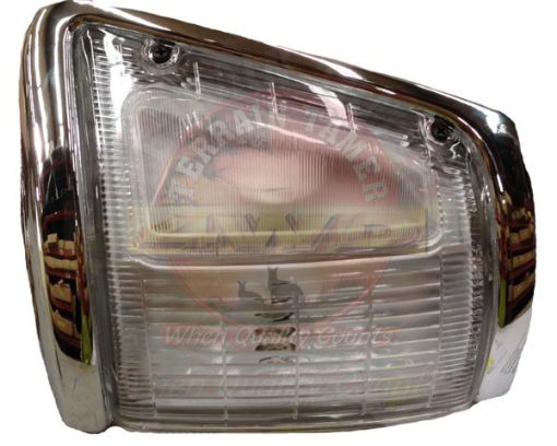 Terrain Tamer Lamp Assy Front L/H Corner Chrome Thick Rim Taiwanese - Terrain Tamer 4WD Parts