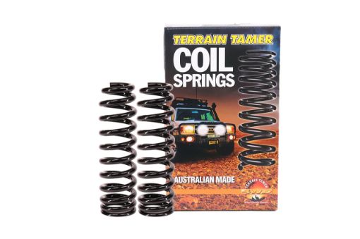 Terrain Tamer Coils Frt Raised 100kg+ Heavy Duty Tapered Wire W/O Kds - Terrain Tamer 4WD Parts