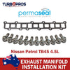 Nissan Patrol TB45 4.5L Permaseal Exhaust Manifold Titanium Stud&Gasket Kit