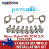 Nissan Patrol Y61 3.0L Permaseal Exhaust Manifold Titanium Stud & Gasket Kit