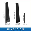 Black glossy plastic 6 pcs door pillar window trim panels in three sizes for toyota reiz 2010 to 2016