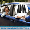 Black pillar window trim cover with sleek glossy finish for toyota reiz 2010-2016 door pillar set