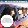 Six-piece set of sleek gray chrome door pillar window trim covers for Toyota Sienna 2021-2023 automotive styling