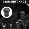 Black textured 6 speed manual gear shift knob with matte finish and embossed gear pattern for toyota hilux 2005-2023