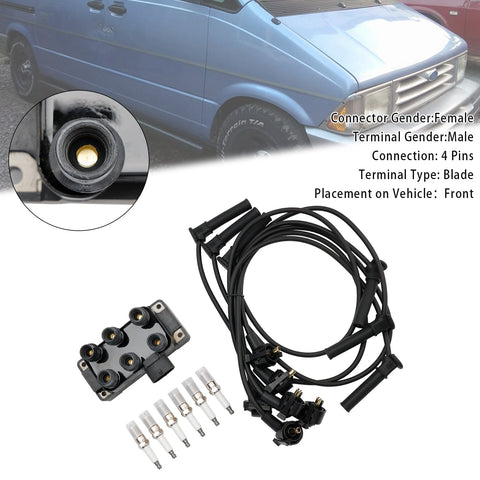 Ford Explorer Sport Trac V6 4.0L Ignition Coil+6 Spark plug+6 Wire FD480