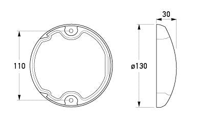 Hella Rear Indicator Lamp LED 24V 2133-24V