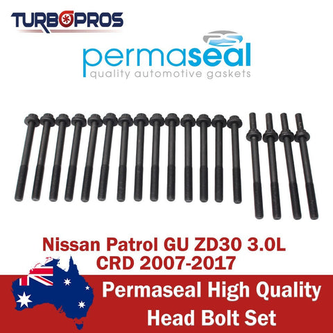 Nissan Patrol GU ZD30 3.0L CRD 2007-2017 Permaseal Head Bolt Set